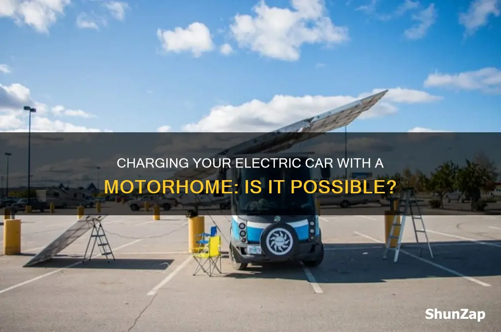 can you charge electric car with motorhome