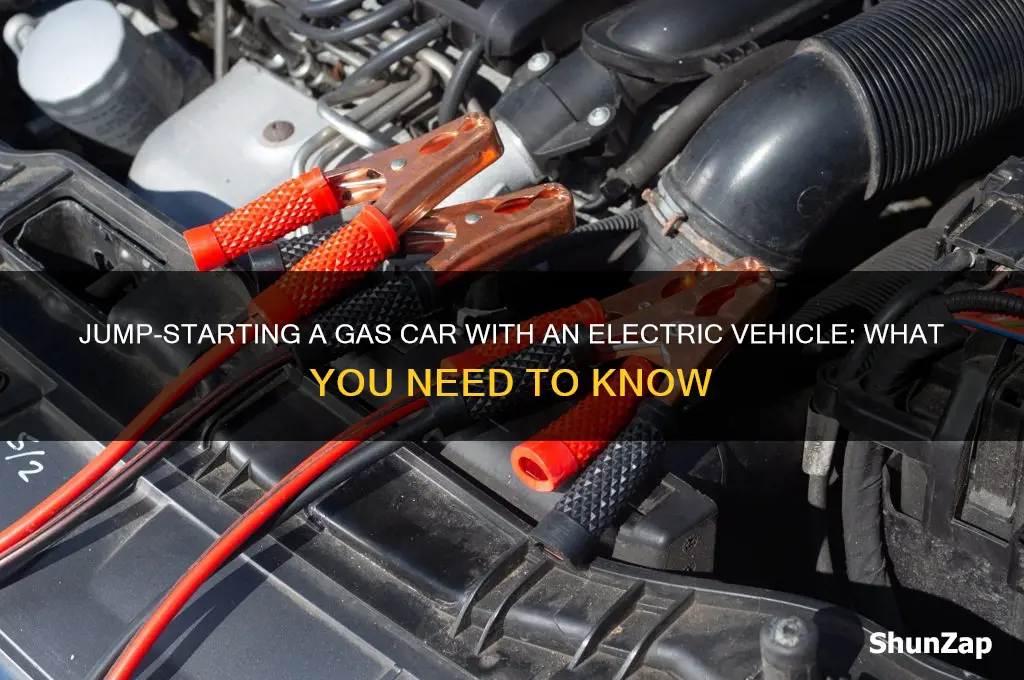 can you jump a gas car with an electric car