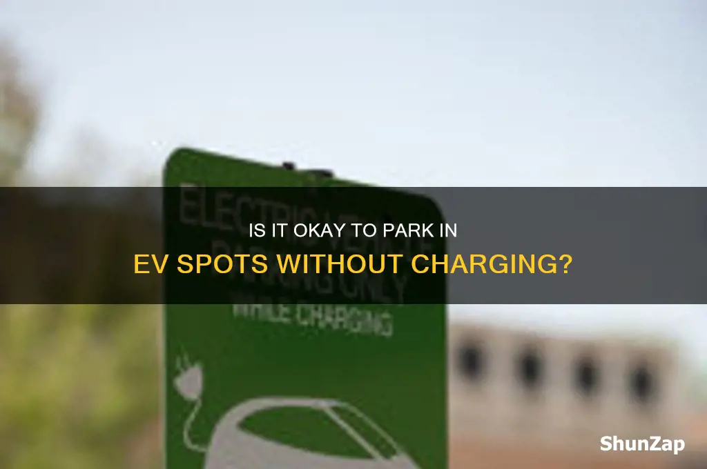 can you park in an electric car space without charging
