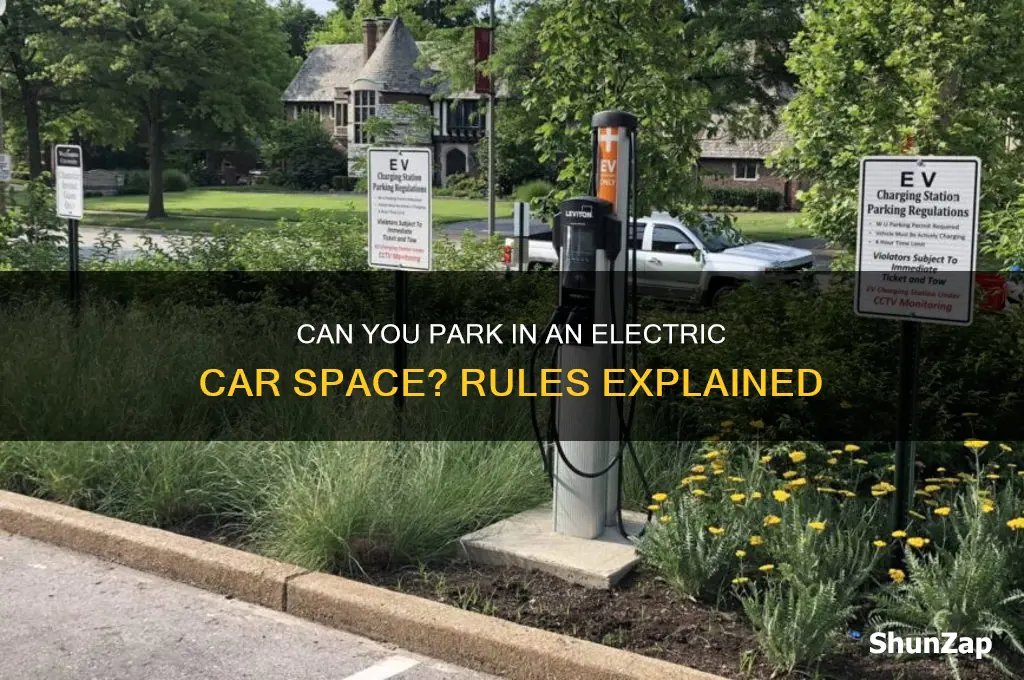 can you park in an electric car space