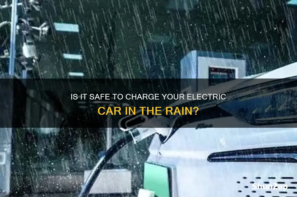 can you plug in an electric car in the rain