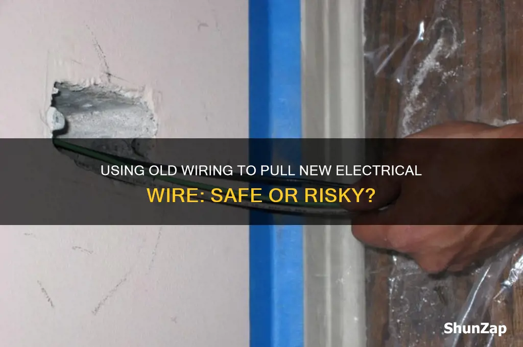 can you pull new electrical wire using old electric wire