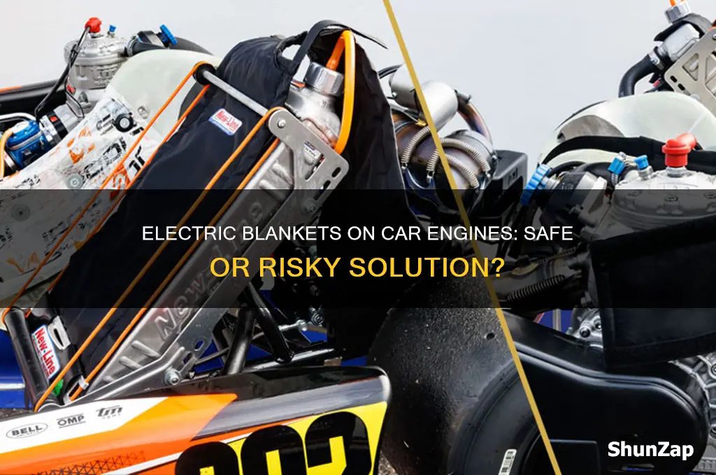 can you put an electric blanket on your car engine