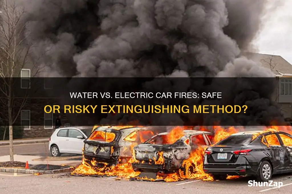 can you put out an electric car fire with water