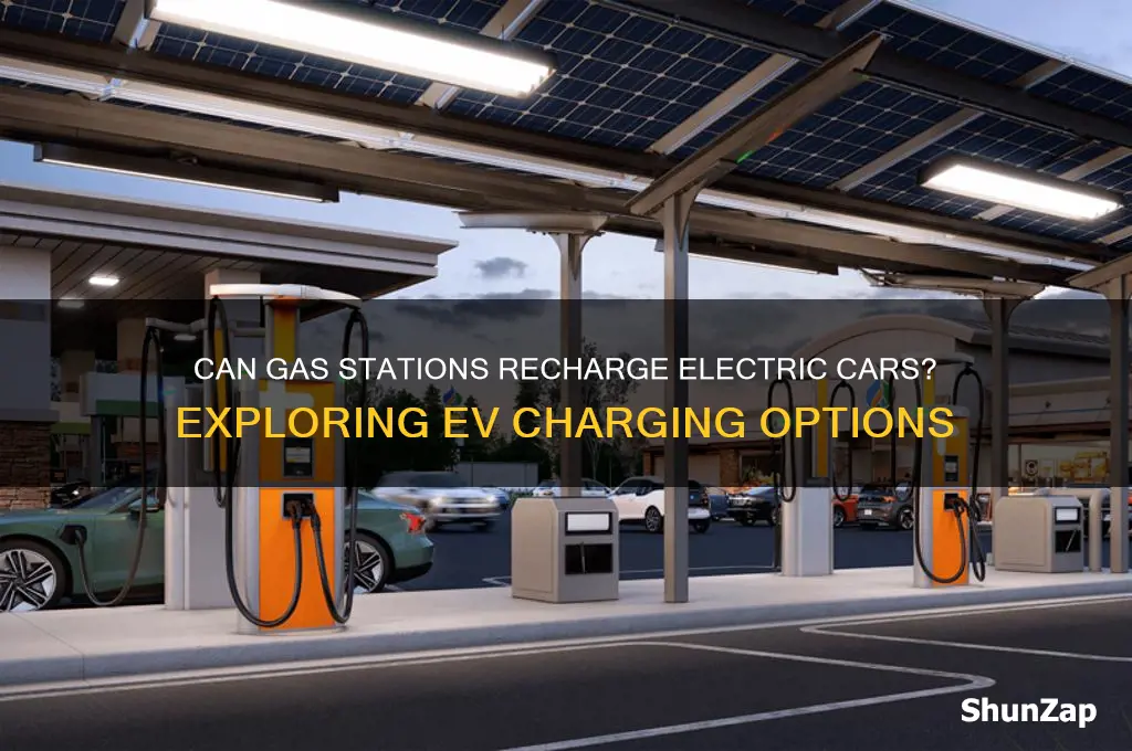 can you recharge electric cars at gas stations