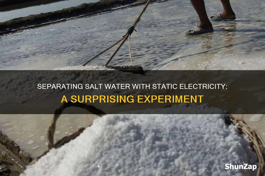 can you separate salt water using static electricity