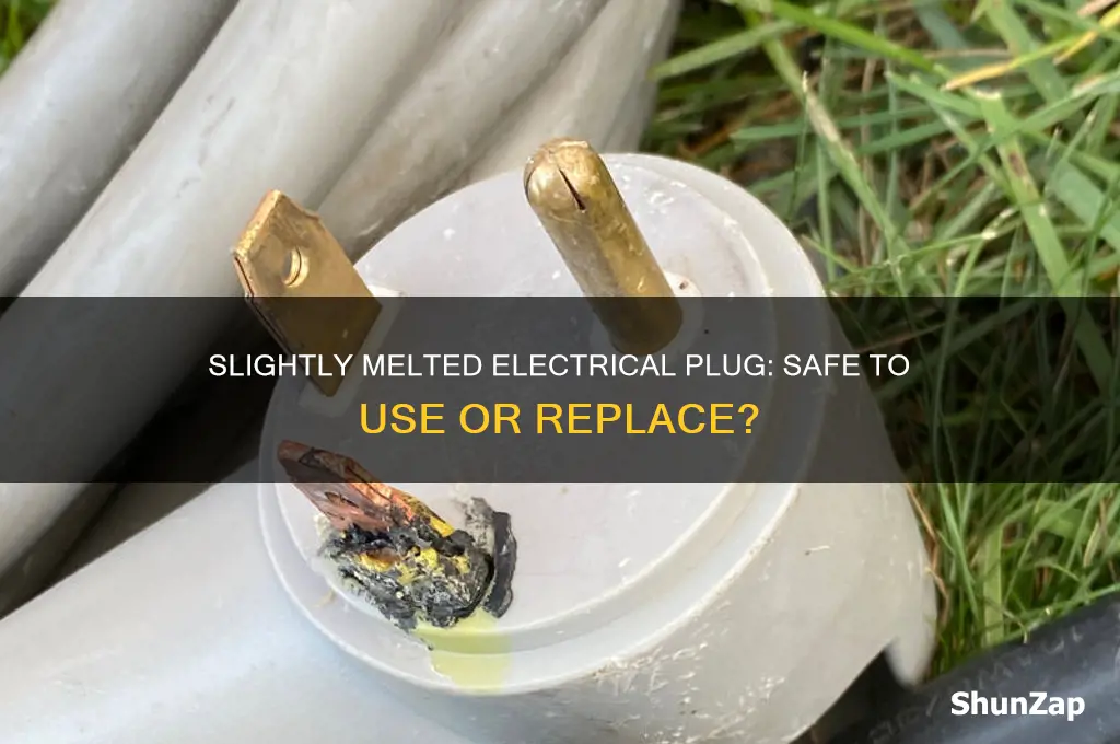 can you still use a slightly melted electrical plug
