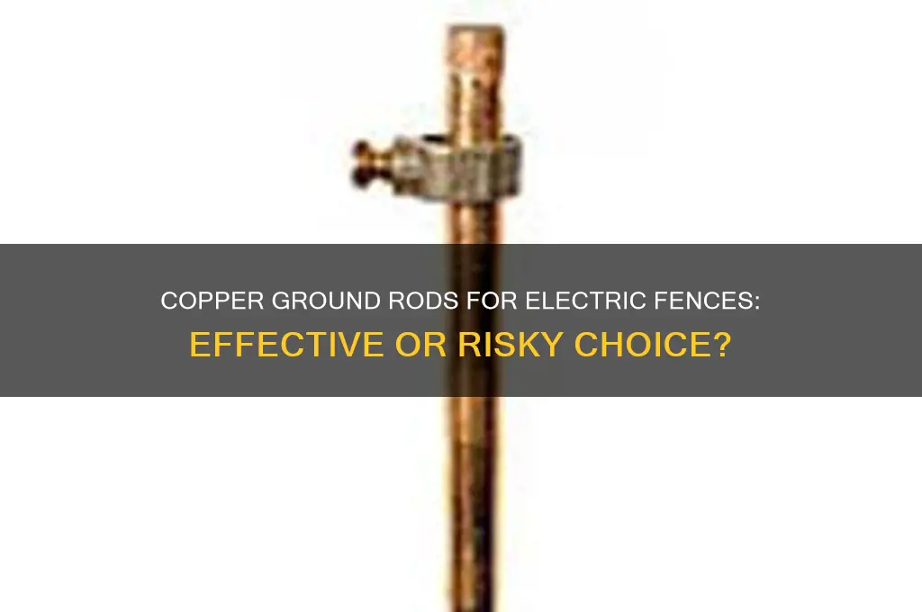 can you use a copper ground rod for electric fence