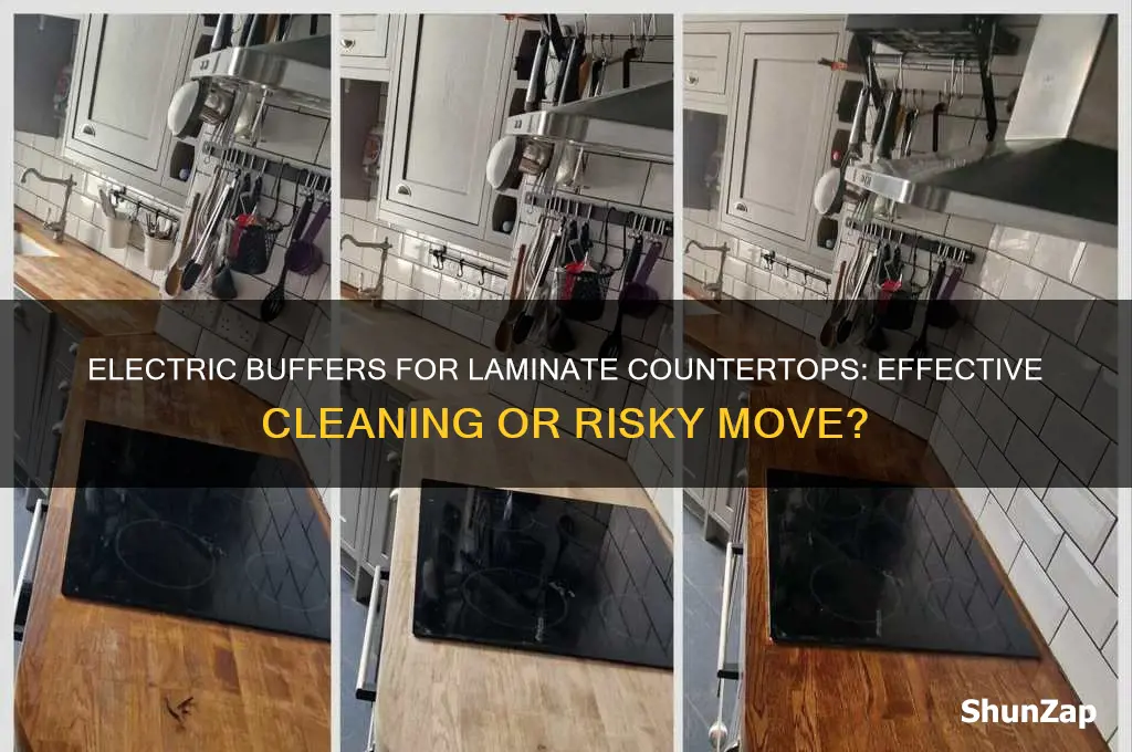 can you use a electric buffer to clean laminate countertops