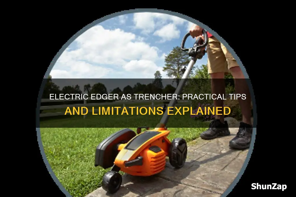 can you use a electric edger as a trencher