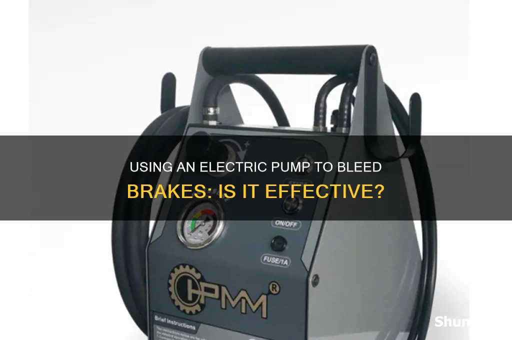 can you use a electric pump to bleed breaks
