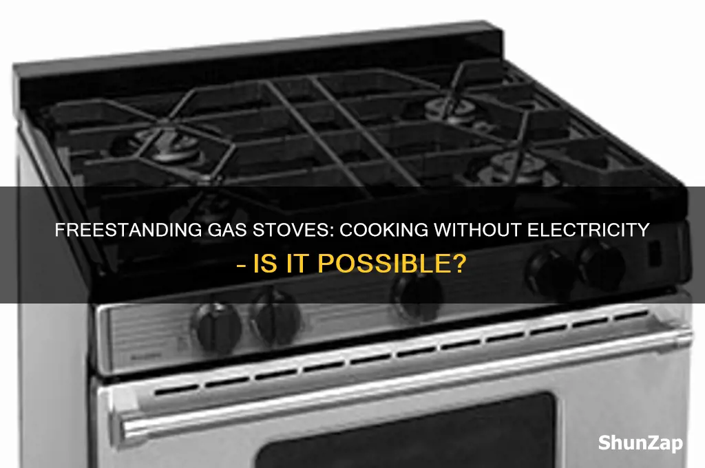 can you use a freestanding gas stove without any electricity