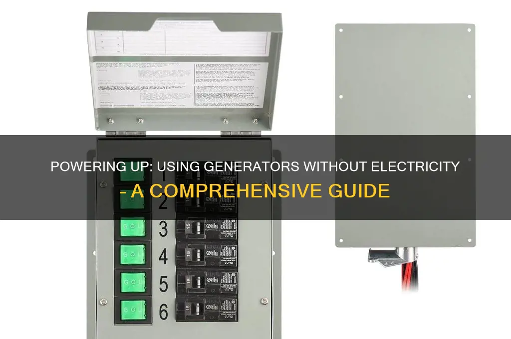 can you use a generator without electricity