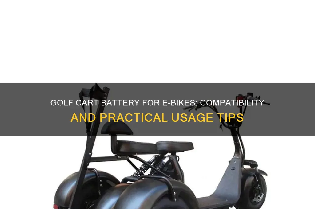 can you use a golfcart battery with an electric bike