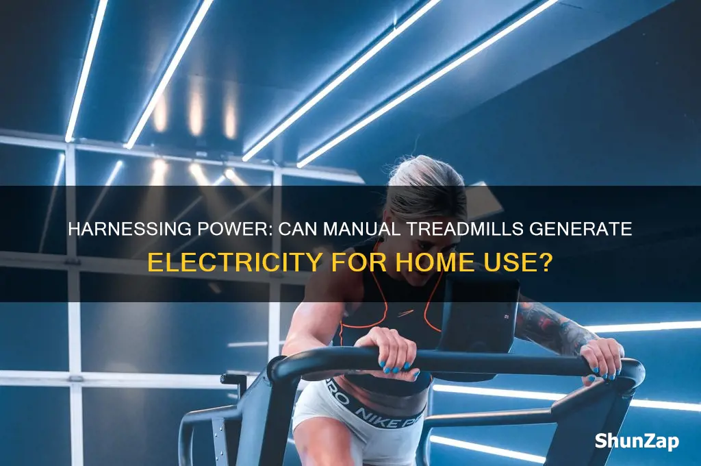 can you use a manual treadmill to generate electricity