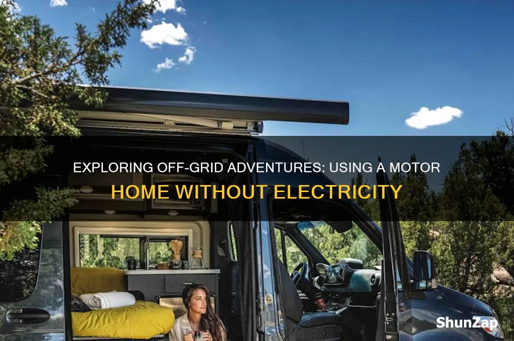 can you use a motor home without electricity