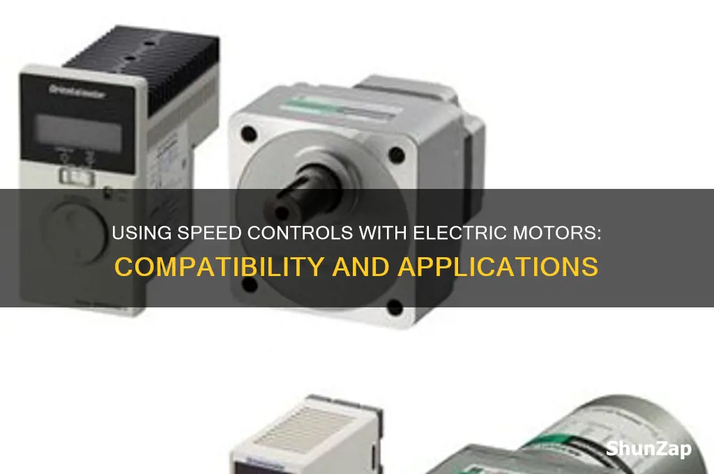 can you use a speed control with any electric motor