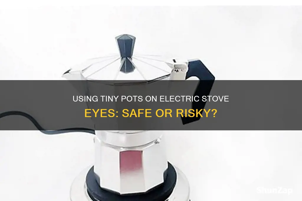 can you use a tiny pot on electric stove eye