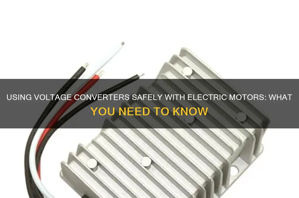 can you use a voltage converter on electric mtor