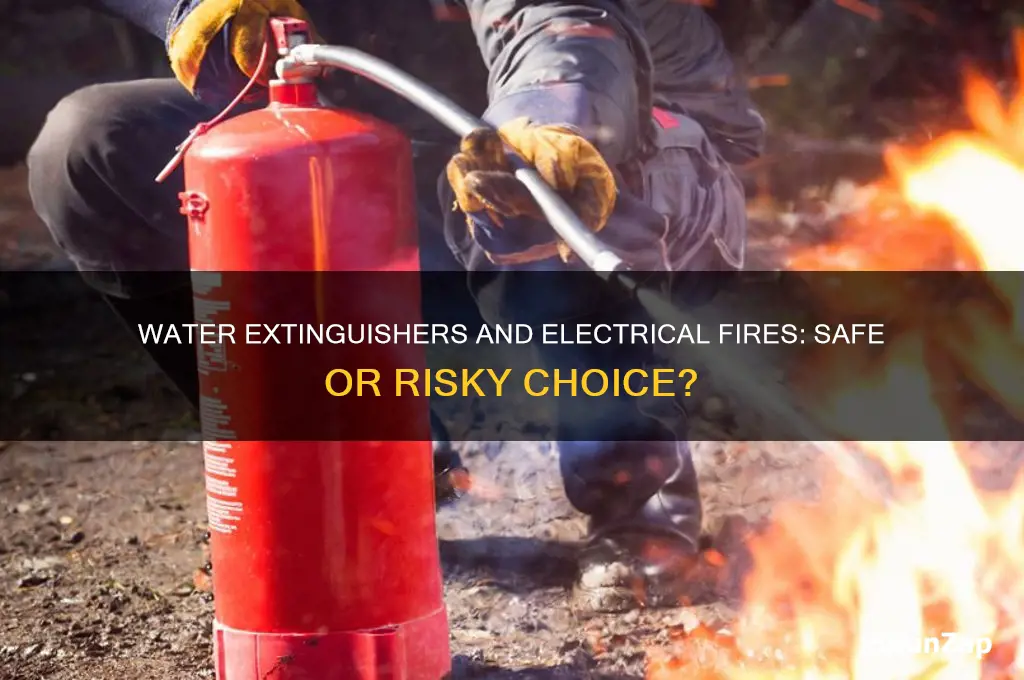 can you use a water extinguisher on an electrical fire