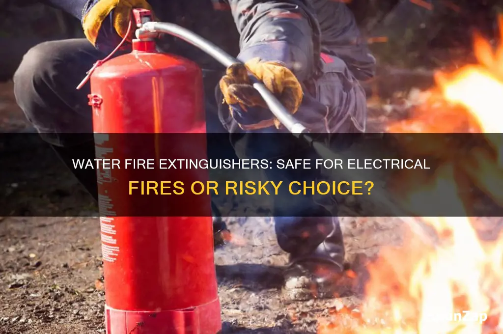 can you use a water fire extinguisher on electrical fires