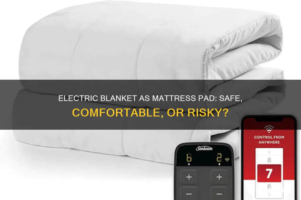 can you use an electric blanket as a mattress pad