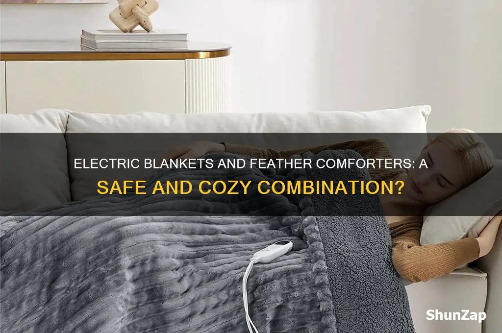 can you use an electric blanket with a feather comforter