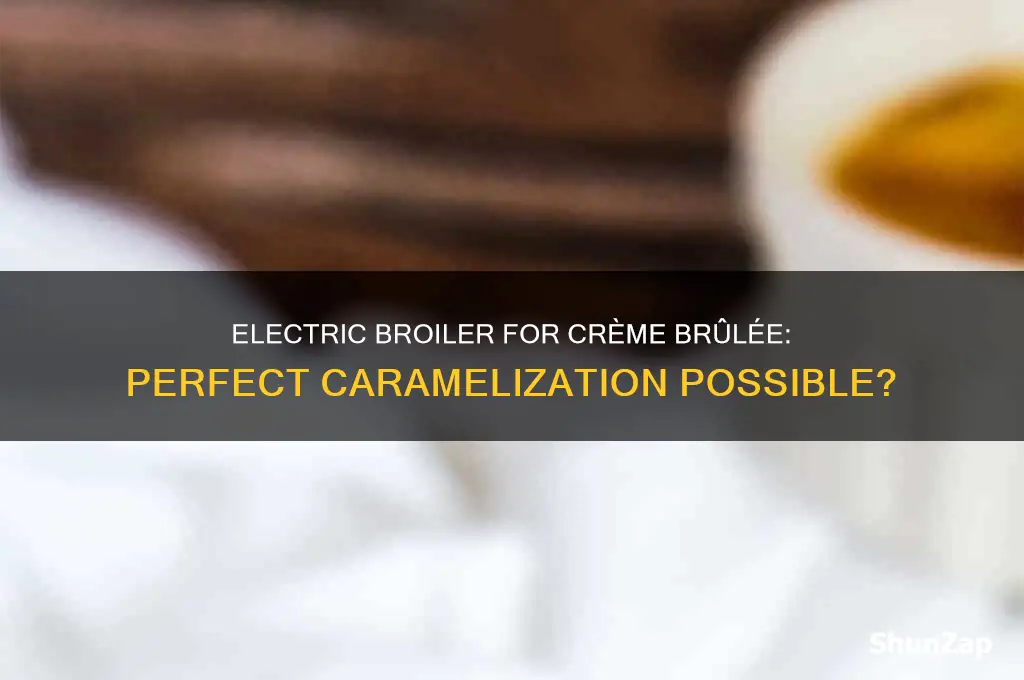 can you use an electric broiler when making creme brulee