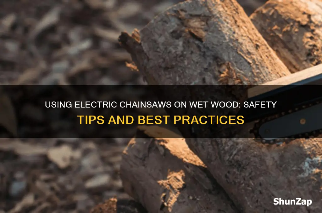 can you use an electric chainsaw on wet wood