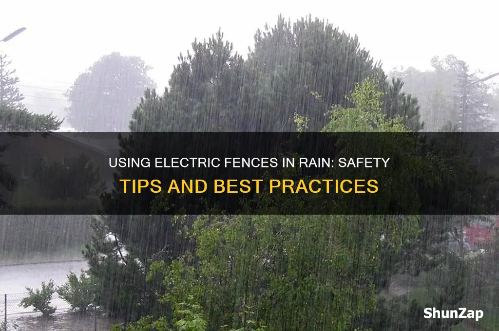 can you use an electric fence in rain