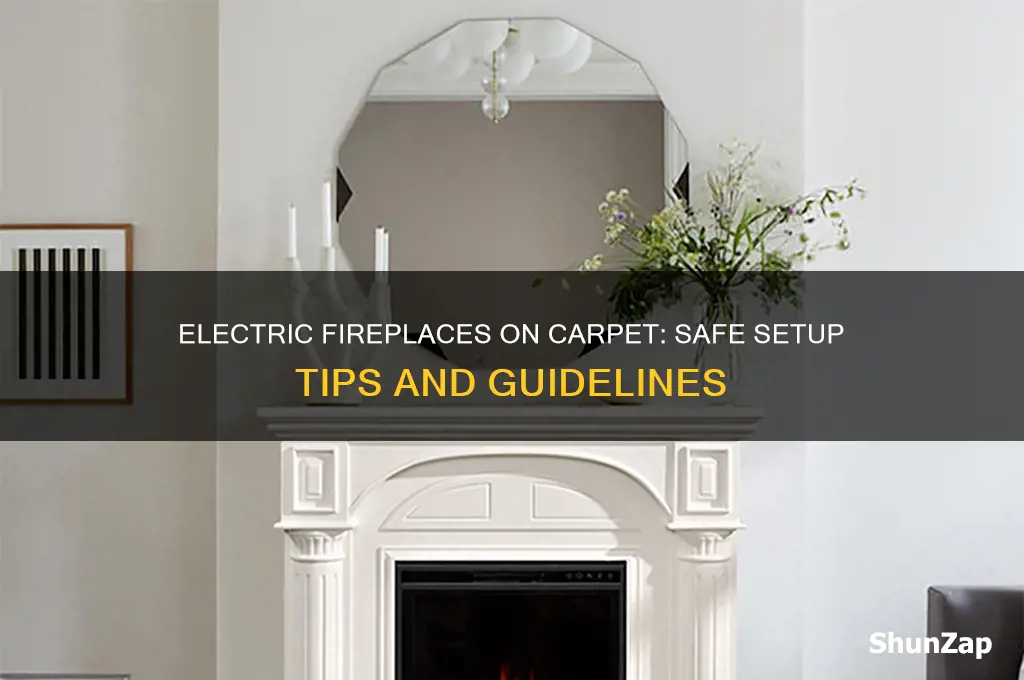 can you use an electric fireplace on a carpeted floor