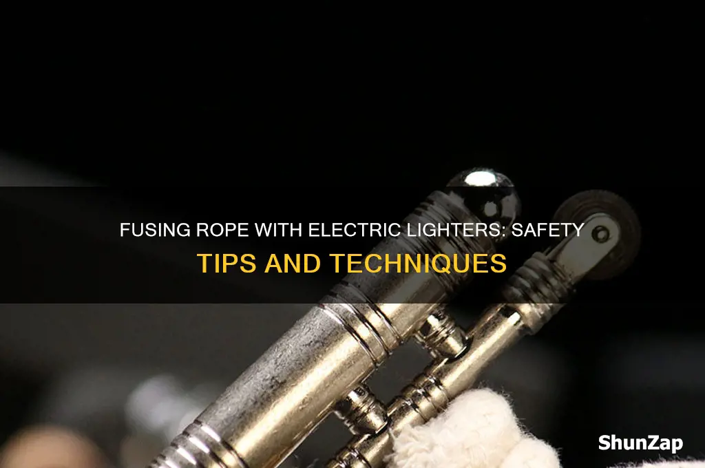 can you use an electric lighter to fuse rope