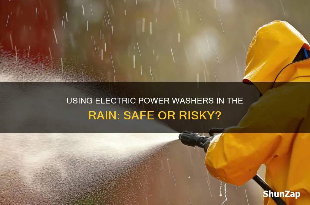 can you use an electric power washer in the rain
