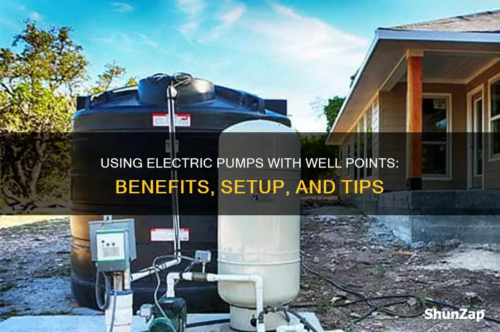 can you use an electric pump with a well point