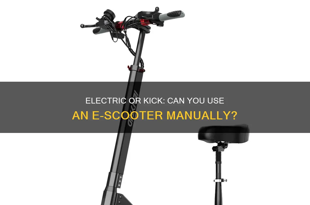 can you use an electric scooter as a kick scooter