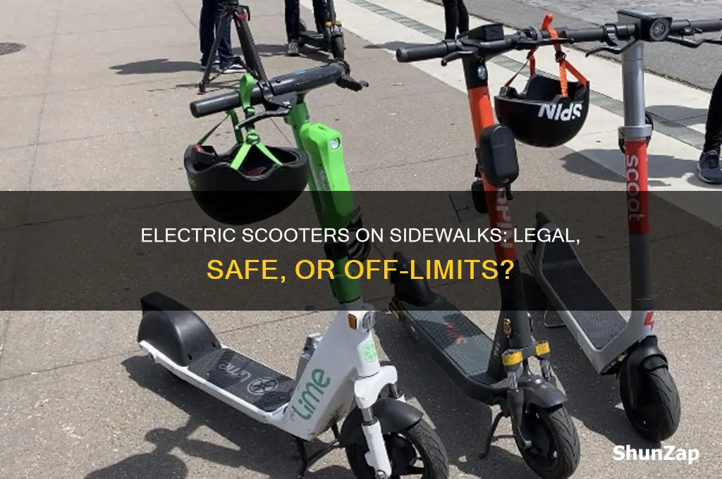 can you use an electric scooter on the sidewalk