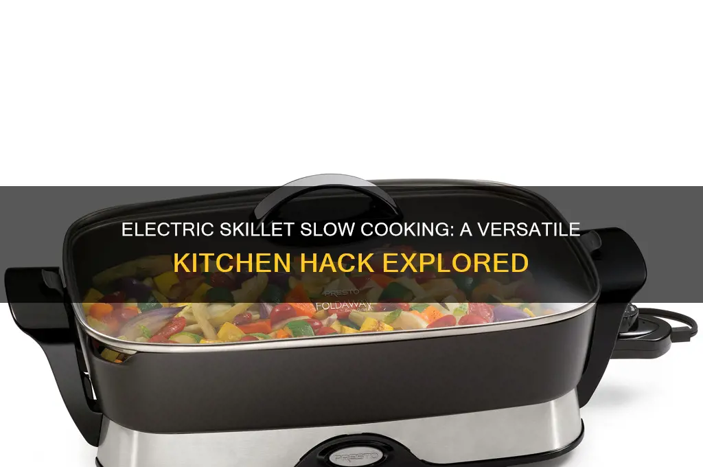 can you use an electric skillet as a slow cooker