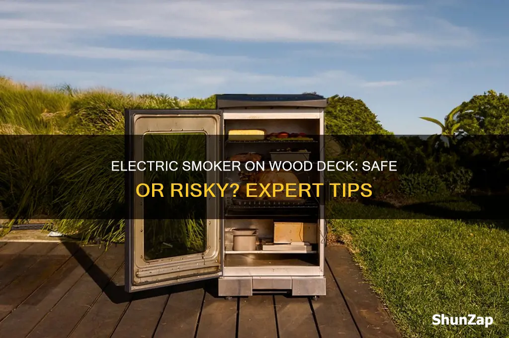 can you use an electric smoker on a wood deck