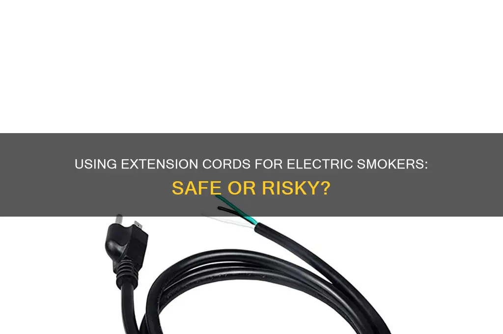 can you use an extension cord for an electric smoker