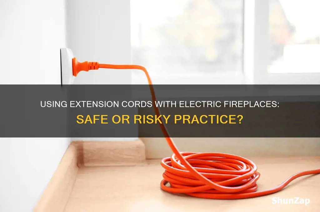 can you use an extension cord with an electric fireplace