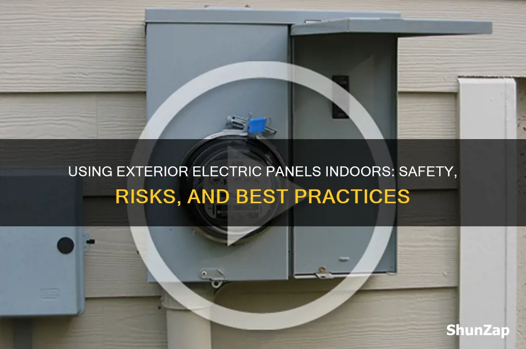 can you use an exterior electric panel indoors