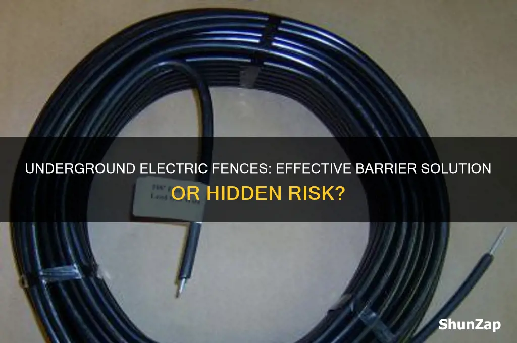 can you use an underground electric fence as a barrier