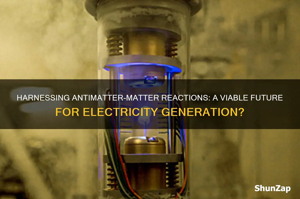 can you use anti-matter matter reaction for electricity