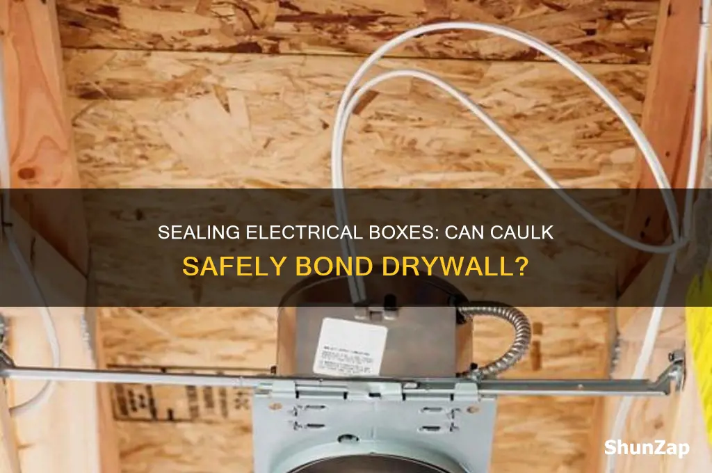 can you use caulk to seal electrical box to drywall