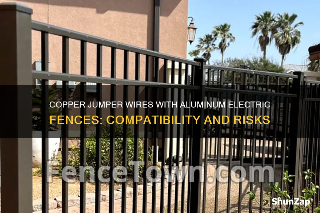 can you use copper jumper wires with aluminum electric fence