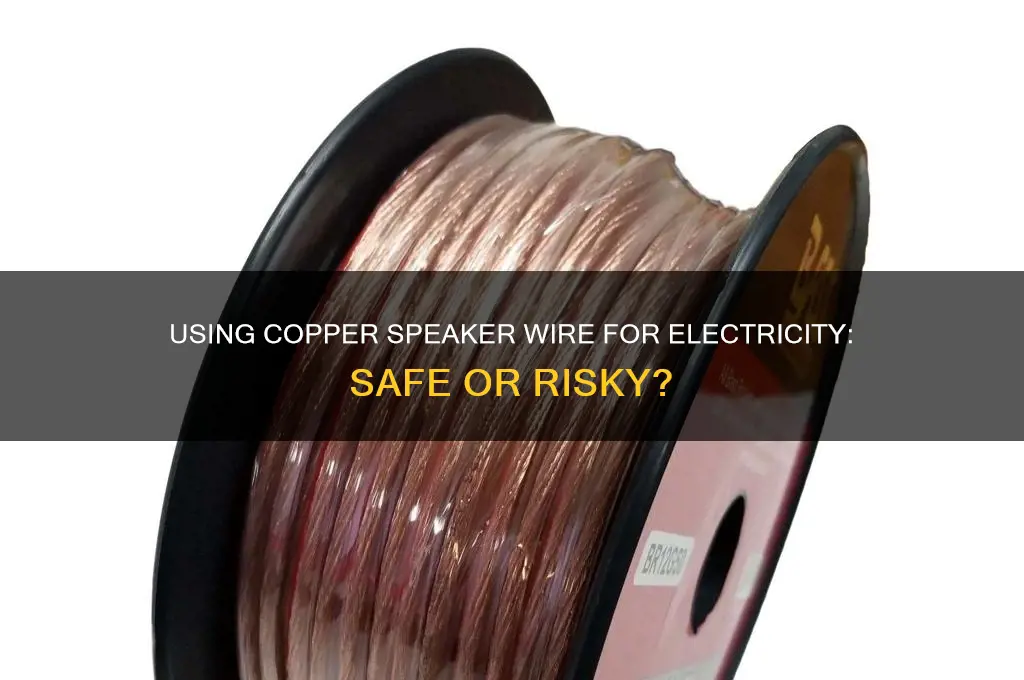 can you use copper speaker wire for electricity