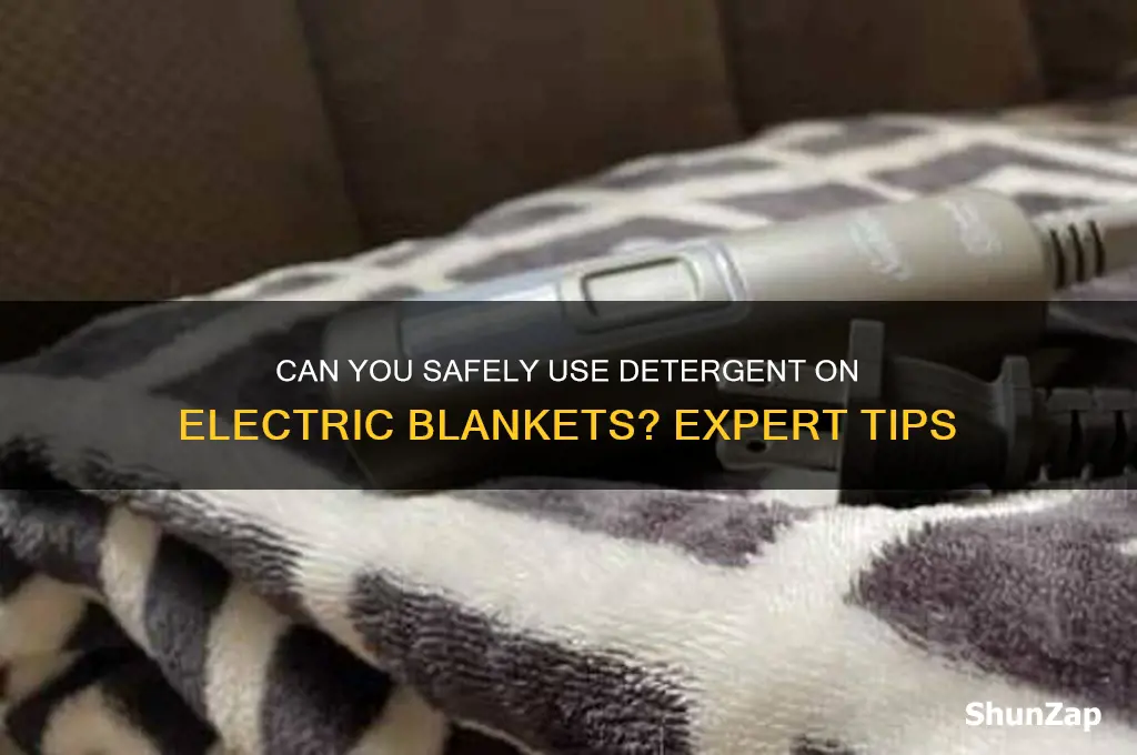 can you use detergent on electric blankets