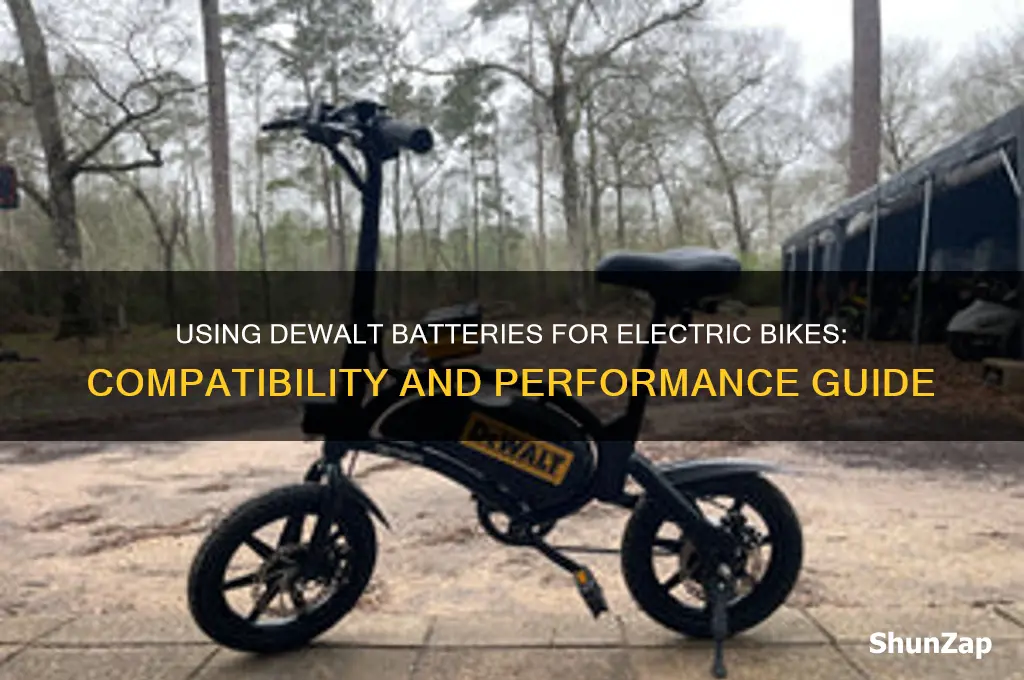 can you use dewalt battery for electric bike
