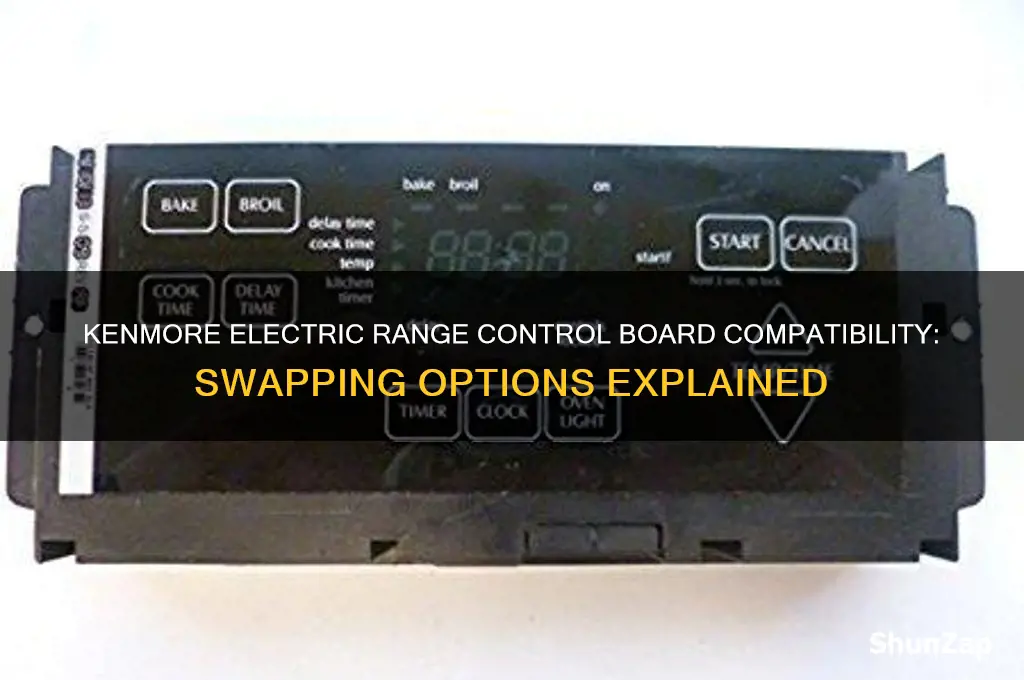 can you use different control boards in kenmore electric ranges
