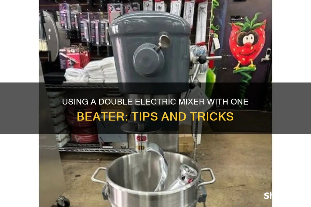 can you use double electric mixer with one beater